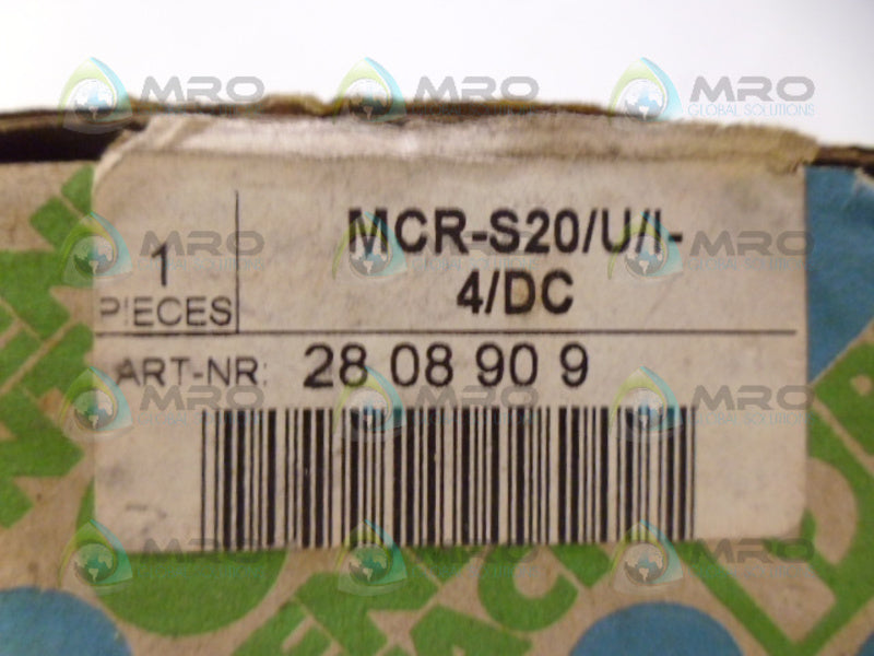 PHOENIX CONTACT MCR-S20/U/1-4/DC TRANSDUCER MODULE NSMP