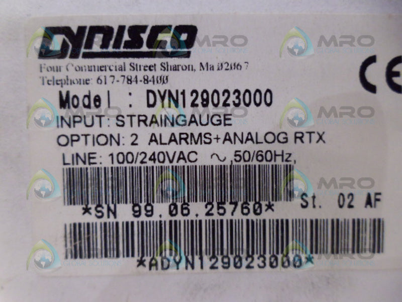 DYNISCO DYN129023000 STRAIN GUAGE INDICATOR NSMP