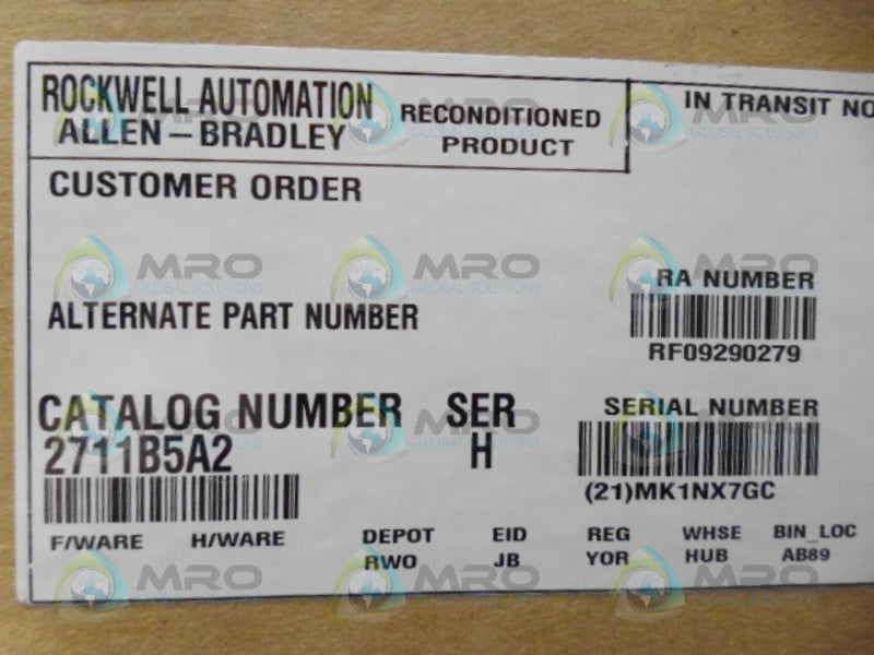 INDUSTRIAL SPARE PART 2711-B5A2X SER. H F/W 4.41 (REMAN) NSMP