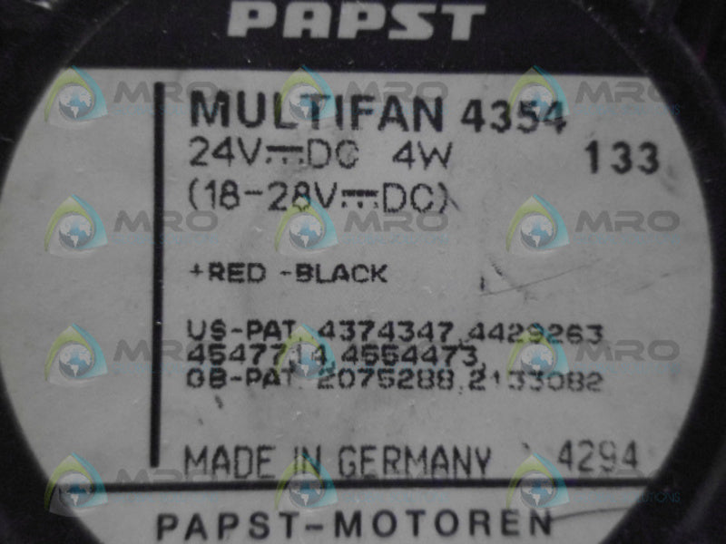 PAPST 4354 FAN UNMP