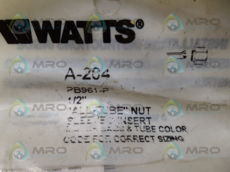 WATTS A-204 COMPRESSION NUT NSMP