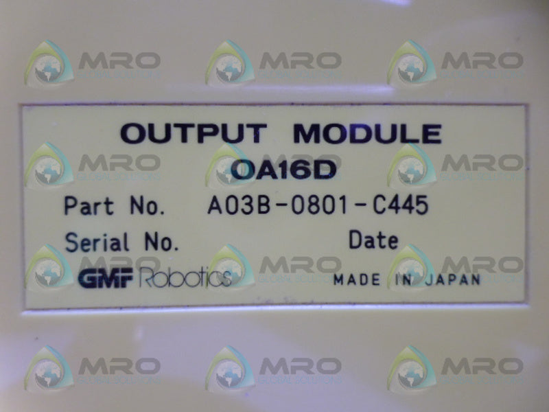 FANUC A03B-0801-C445 OA16D 120VAC 2A UNMP