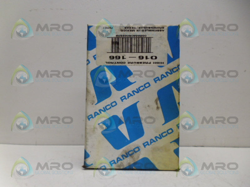 RANCO 016-166 HGH PRESSURE CONTROL SWITCH NSMP