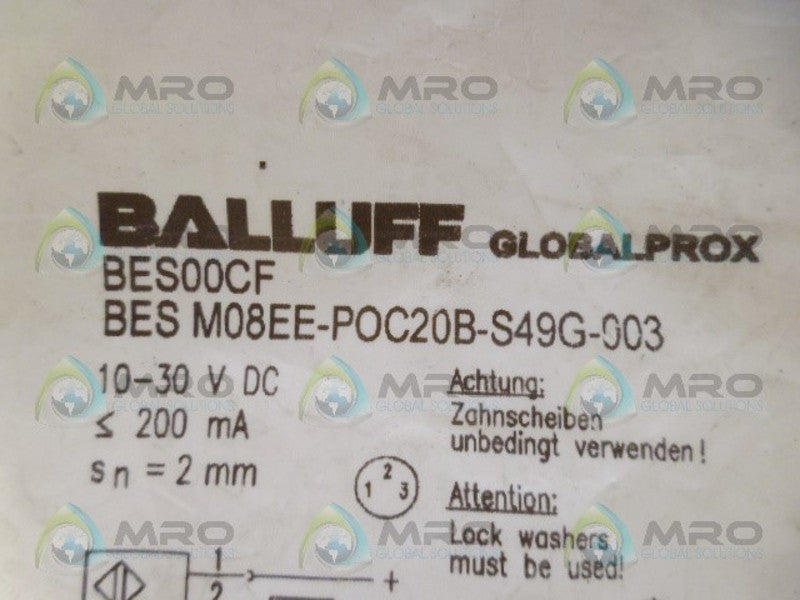 BALLUFF BESM08EE-POC20B-S49G-003 INDUCTIVE SENSOR NSMP