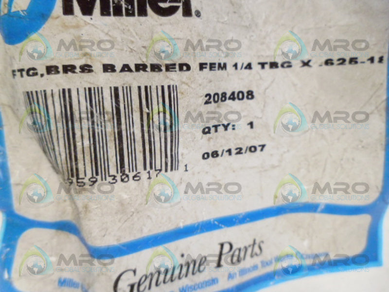 MILLER 208408 BRS BARBED FEMALE NSMP