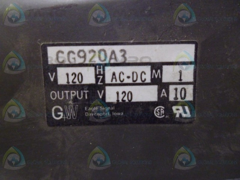 EAGLE SIGNAL CG920A3 TIME DELAY RELAY UNMP