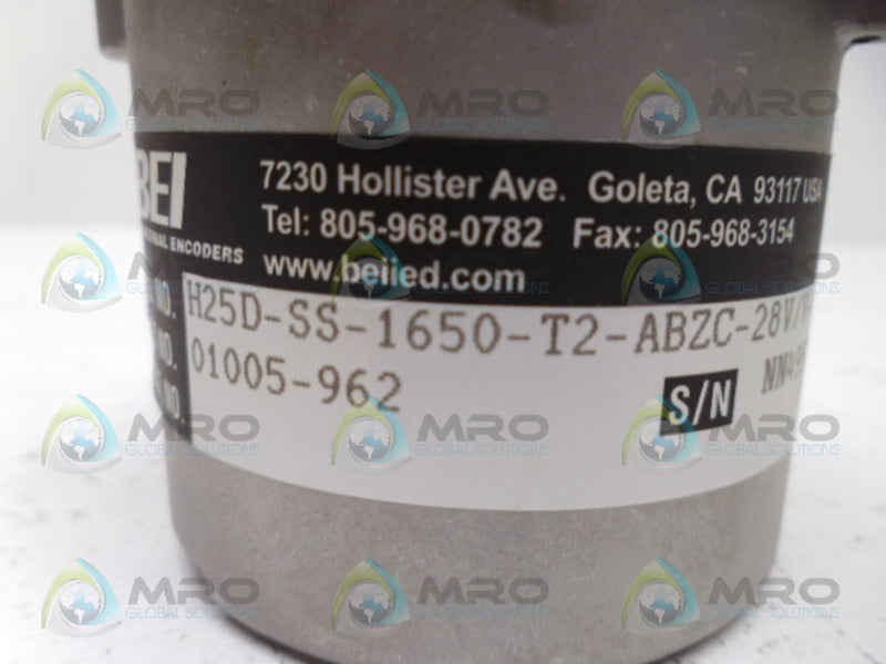 BEI H25D-SS-1650-T2-ABZC-28V/V-SM18 ENCODER NSNP
