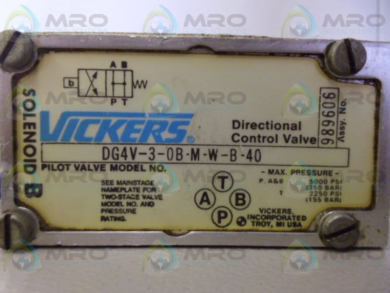 VICKERS DG4V-3-0B-M-W-B-40 VALVE UNMP