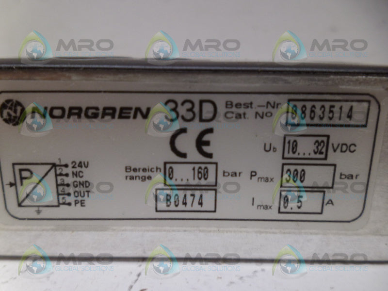 NORGREN 0863514 PRESSURE SWITCH NSMP