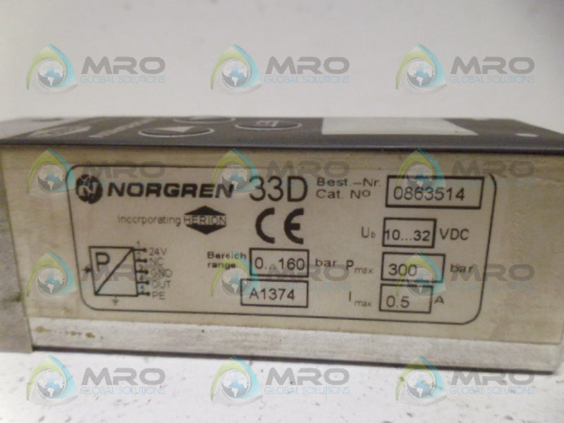 NORGREN 0863514 PRESSURE SWITCH NSNP
