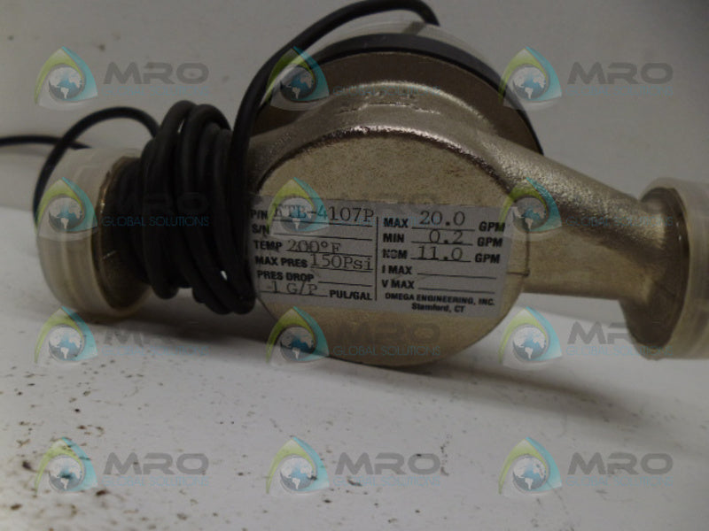 OMEGA FTB-4107P TURBINE WATER FLOW METER NSNP