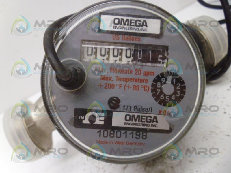 OMEGA FTB-4107P TURBINE WATER FLOW METER NSNP