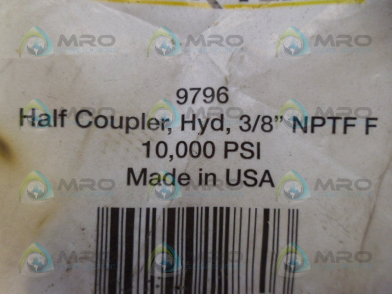 POWER TEAM 9796 HYDRAULIC COUPLER NSMP