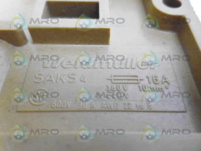 WEIDMULLER SAKS4 TERMINAL BLOCK UNMP