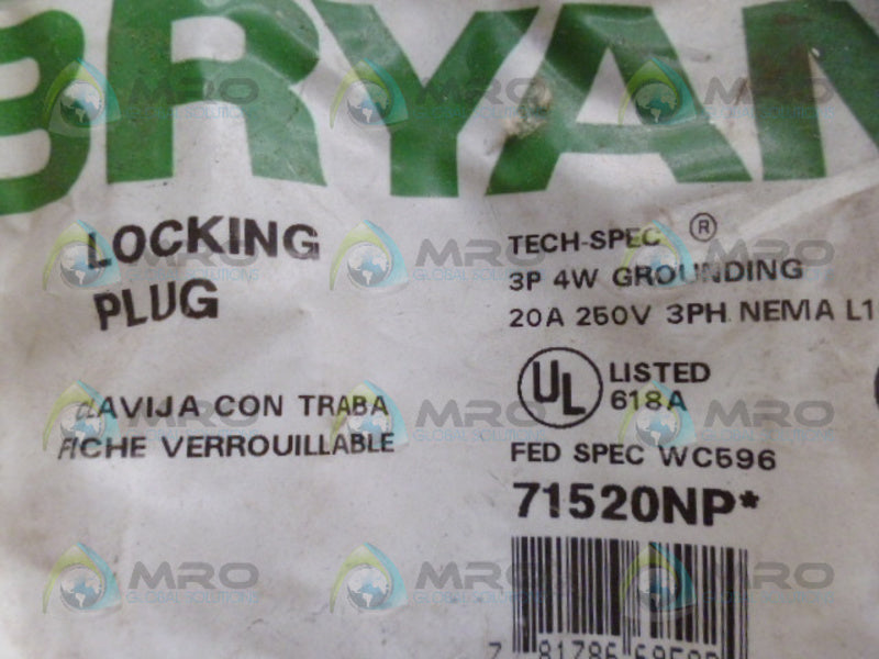 BRYANT 71520NP LOCKING PLUG NSMP