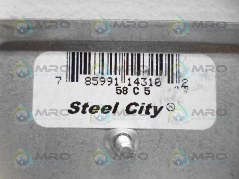 STEEL CITY 58C5 SINGLE RECEPTACLE COVER NSNP