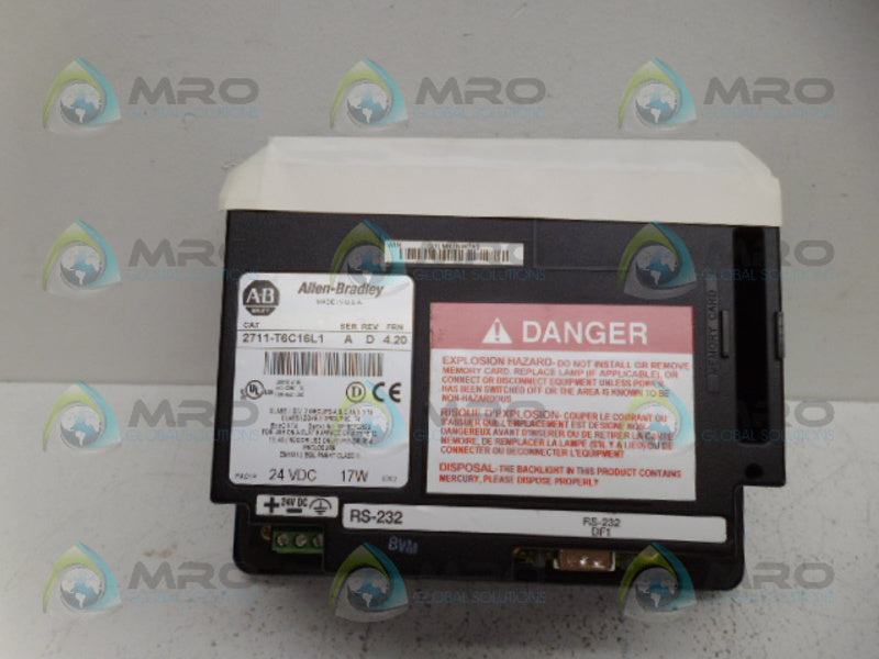 INDUSTRIAL SPARE PART 2711-R6C16L1 SER. A PANELVIEW FRN 4.20 NSNP