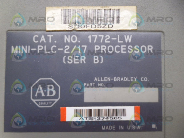 ALLEN BRADLEY 1772-LW SER. B UNMP