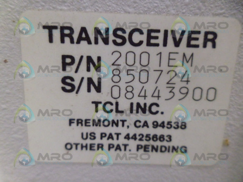 TCL 2001EM TRANSCEIVER UNMP