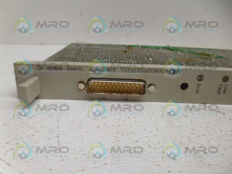 SIEMENS SIMATIC 6ES5512-5BC12 INTERFACE MODULE NSNP