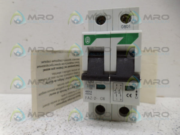 KLOCKNER MOELLER FAZ-2-C6 CIRCUIT BREAKER  NSMP