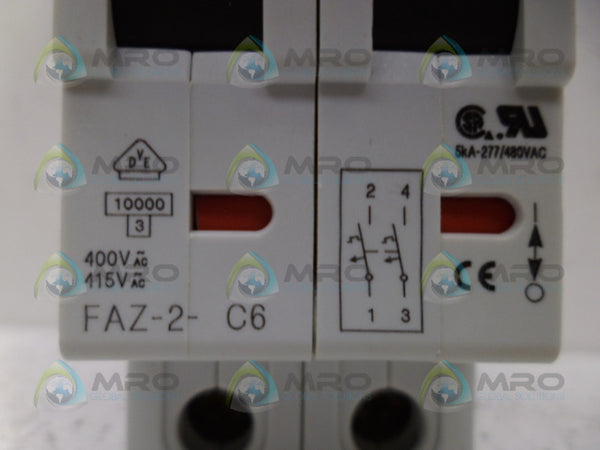 KLOCKNER MOELLER FAZ-2-C6 CIRCUIT BREAKER  NSMP