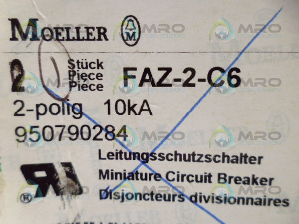 KLOCKNER MOELLER FAZ-2-C6 CIRCUIT BREAKER  NSMP