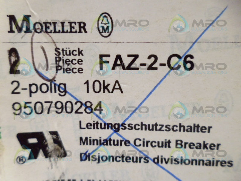 KLOCKNER MOELLER FAZ-2-C6 CIRCUIT BREAKER  NSMP