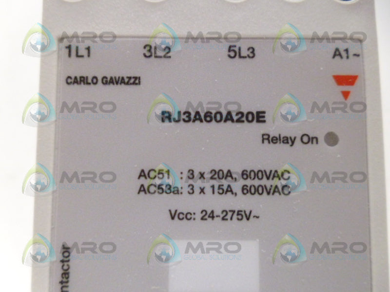 CARLO GAVAZZI RJ3A60A20E RELAY NSMP