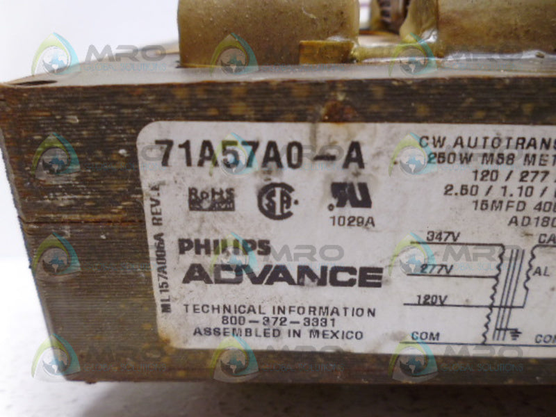 PHILIPS 71A57A0-A BALLAST UNMP