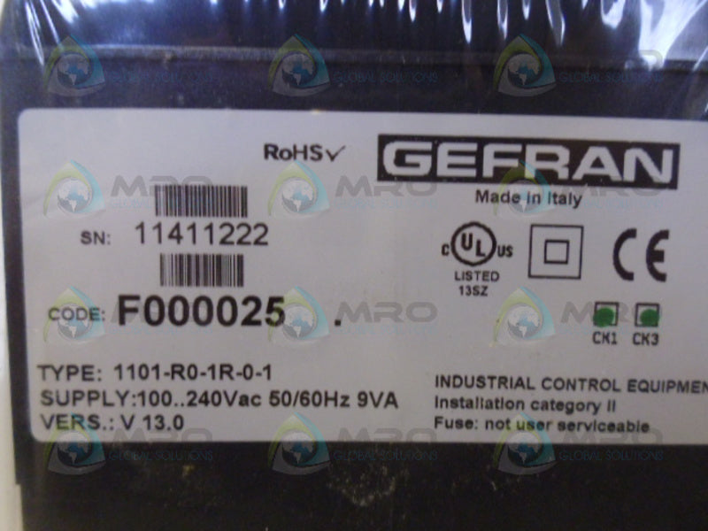 GEFRAN 1101-R0-1R-0-1 TEMPERATURE CONTROL NSMP