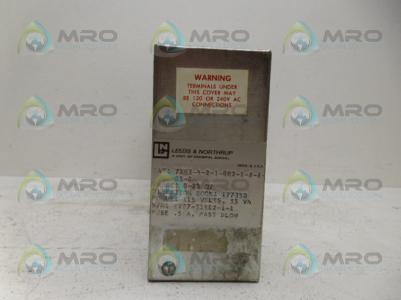 LEEDS & NORTHRUP 7863-4-2-1-002-1-2-1-001-0 OXYGEN ANALYZER UNMP