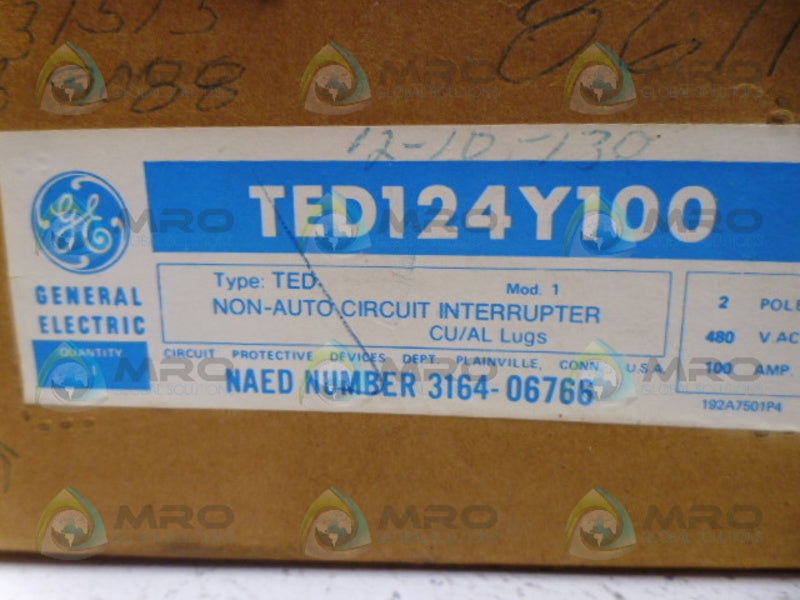 GENERAL ELECTRIC TED124Y100 100A NSMP