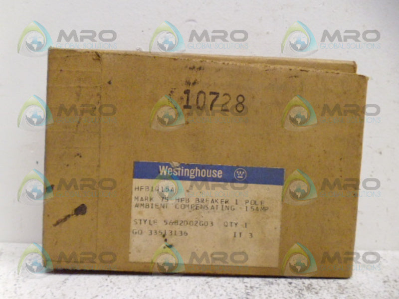 WESTINGHOUSE HFB1015A CIRCUIT BREAKER NSMP