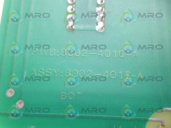 CONTROL CHIEF 8002-4017-02 BOARD UNMP