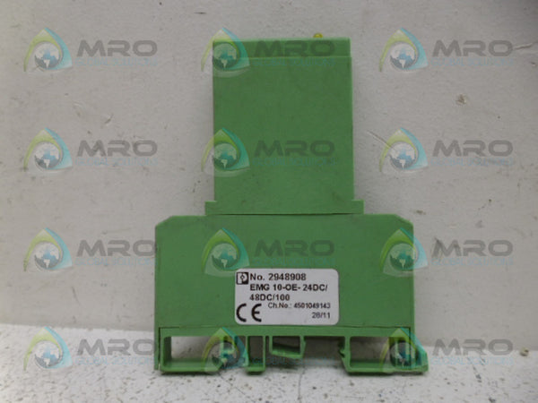 PHOENIX CONTACT EMG10-OE-24DC/48DC/100 RELAY MODULE NSNP