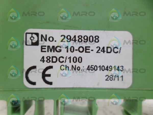 PHOENIX CONTACT EMG10-OE-24DC/48DC/100 RELAY MODULE NSNP