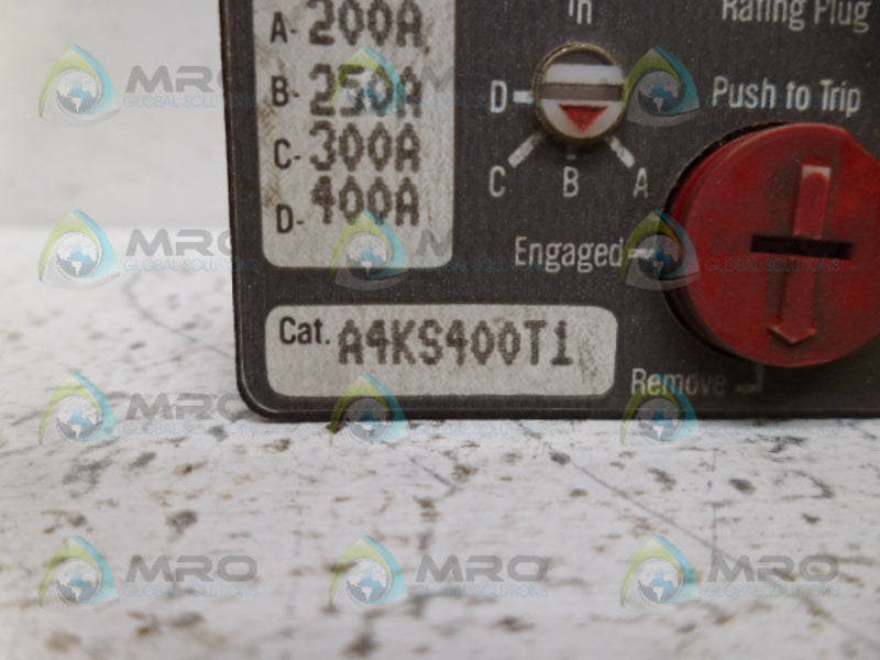 CUTLER HAMMER A4KS400T1 CIRCUIT BREAKER NSNP
