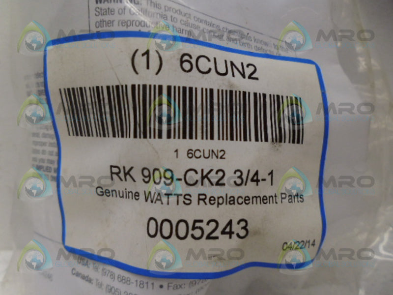 WATTS RK909-CK2-3/4-1 REPLACEMENT PARTS NSMP