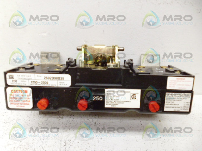 CUTLER HAMMER 2602D98G29 TRIP UNIT UNMP