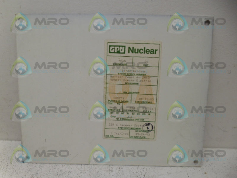 HOFFMAN A12N10P PANEL NSNP