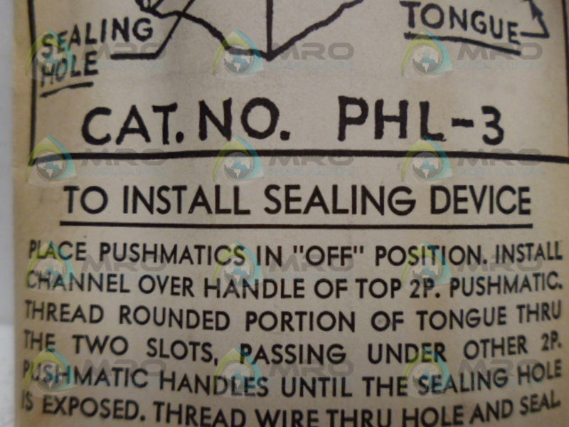 PUSHMATIC PHL-3 SEALING DEVICE NSMP