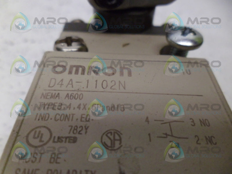 OMRON D4A-1102N LIMIT SWITCH UNMP