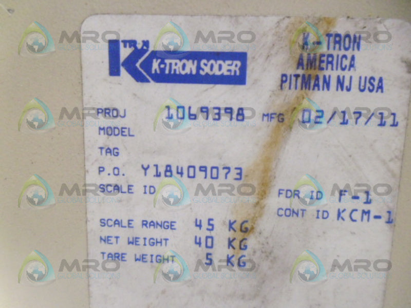K-TRON 1069398 MODULE UNMP