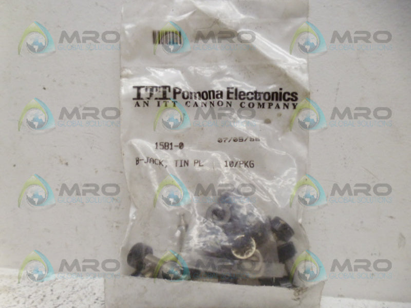 ITT 1581-0 (PKG OF 10) BANANA JACKS NSMP