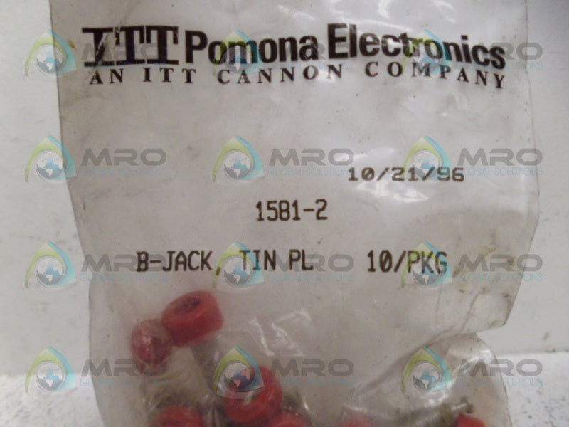 ITT 1581-2 (PKG OF 10) BANANA JACKS NSMP