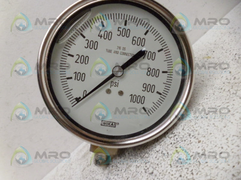 WIKA 9832445 PRESSURE GAUGE 1000PSI NSMP