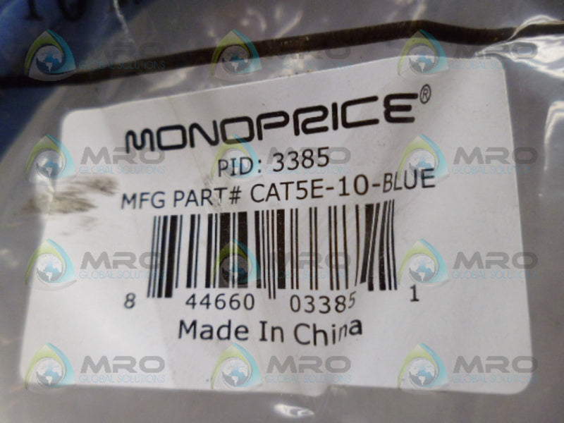 MONOPRICE CAT5E-10-BLUE ETHERNET NETWORK CABLE NSMP