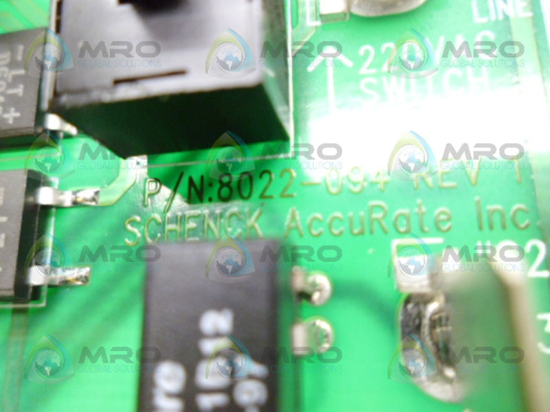 SCHENCK 8022-094 DISPLAY BOARD UNMP
