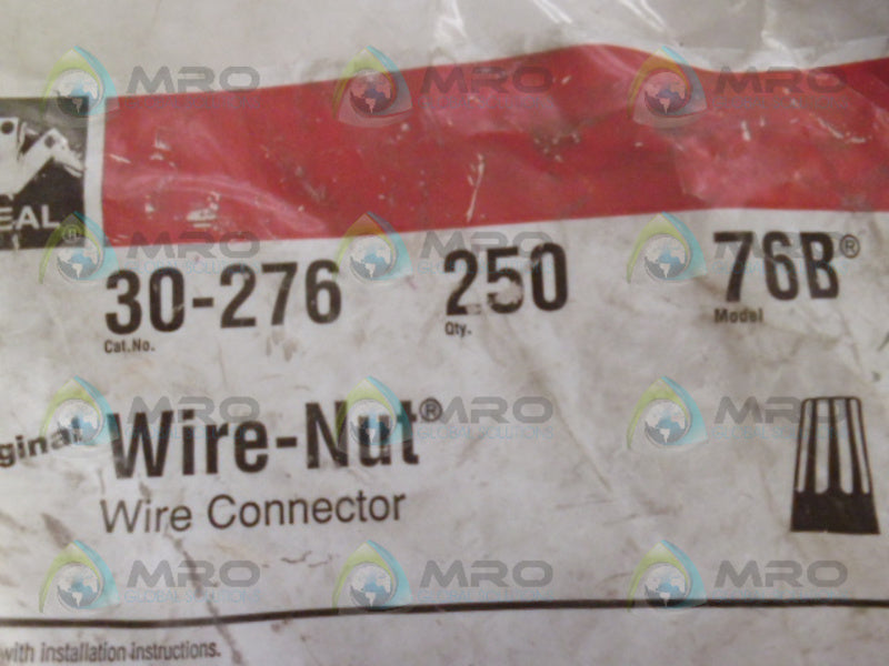 IDEAL 30-276 (PKG OF 250) WIRE CONNECTOR NSMP